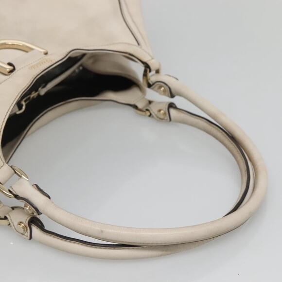 GUCCI Tote Bag Leather Ivory Gold - Picture 7 of 16